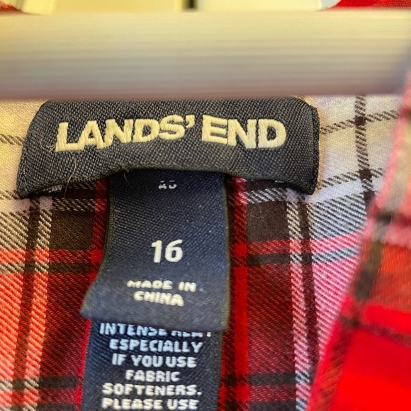 Land’s End Flannel Tunic Top Size 16 - Picture 5 of 5